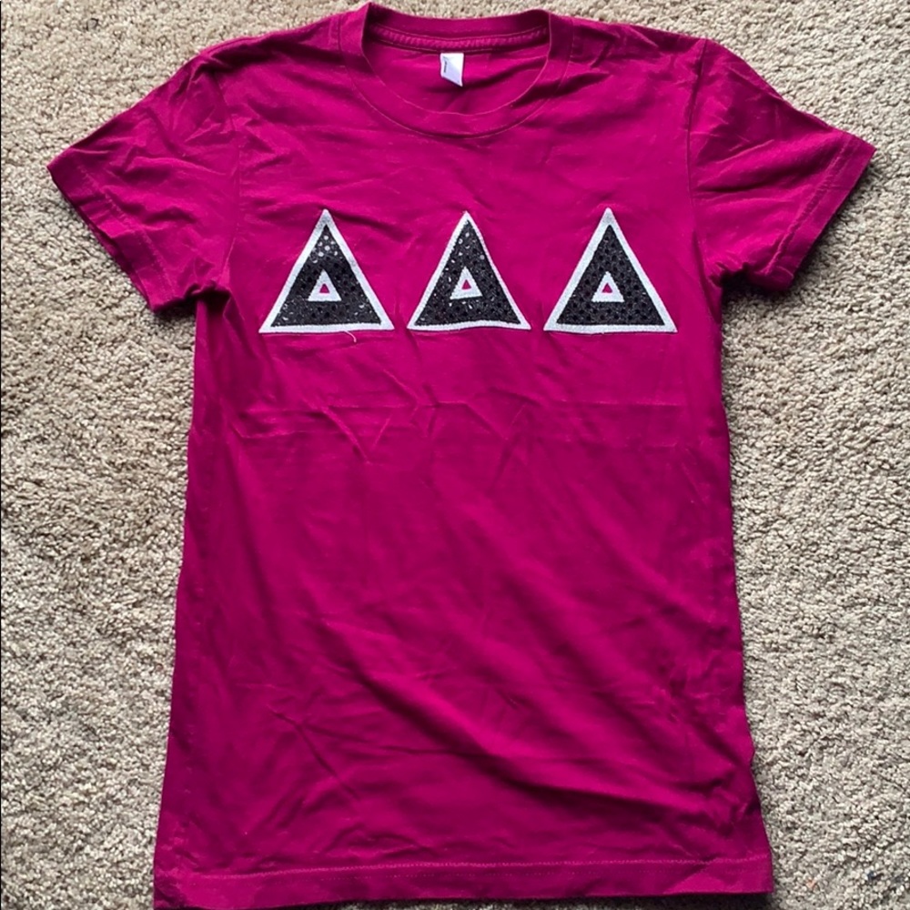 Purple Tri Delta Double Stitch Shirt